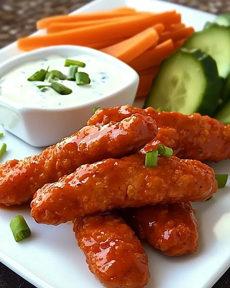 Classic Skinny Buffalo Chicken Strips recipe image