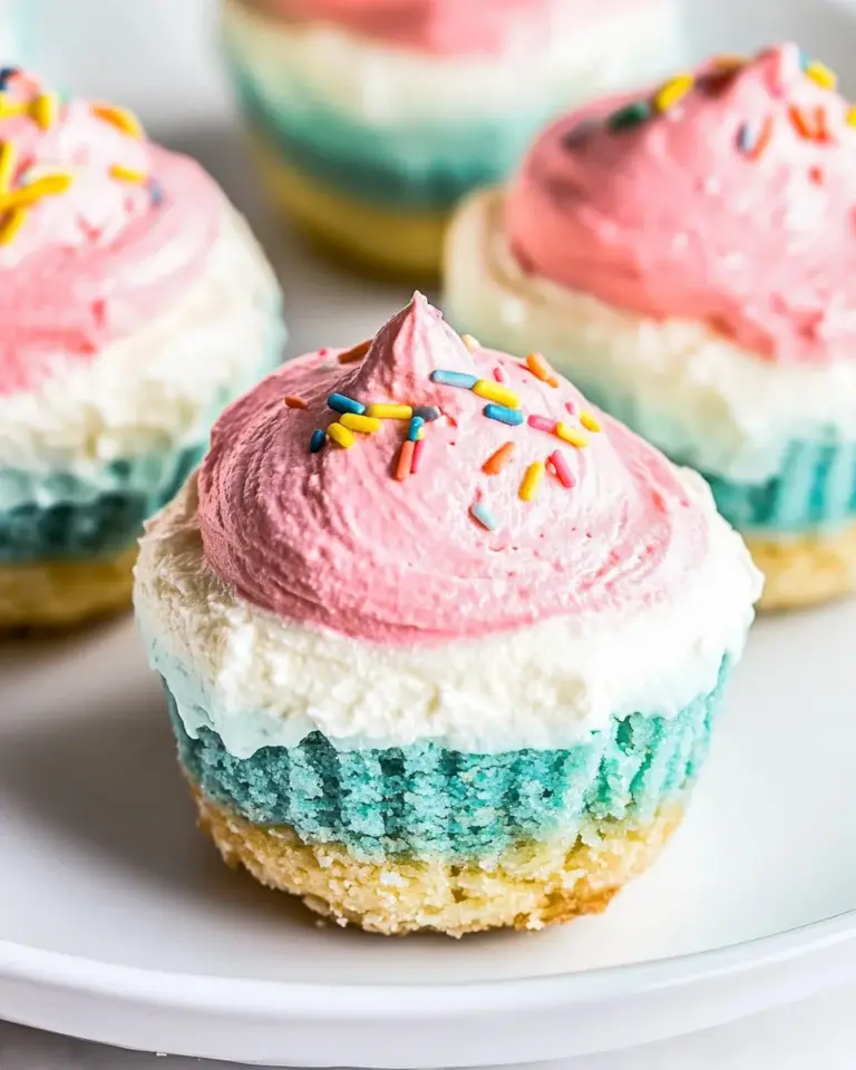 Homemade Small-batch No-bake Unicorn Cheesecakes photo