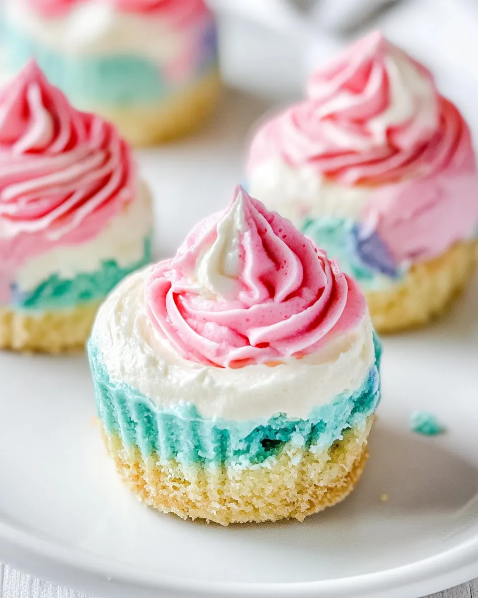 Classic Small-batch No-bake Unicorn Cheesecakes image