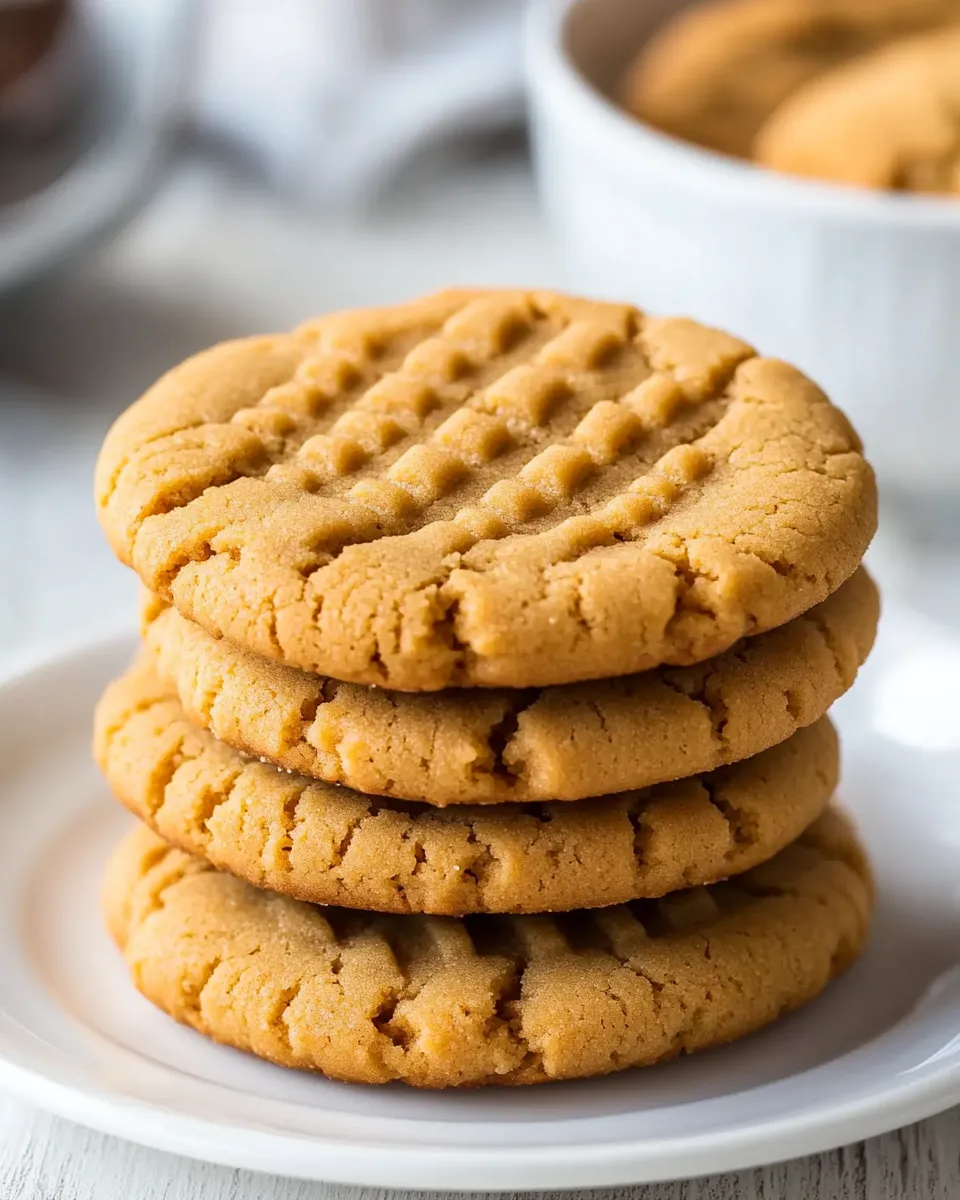 Delicious Small-batch Peanut Butter Cookies plate image