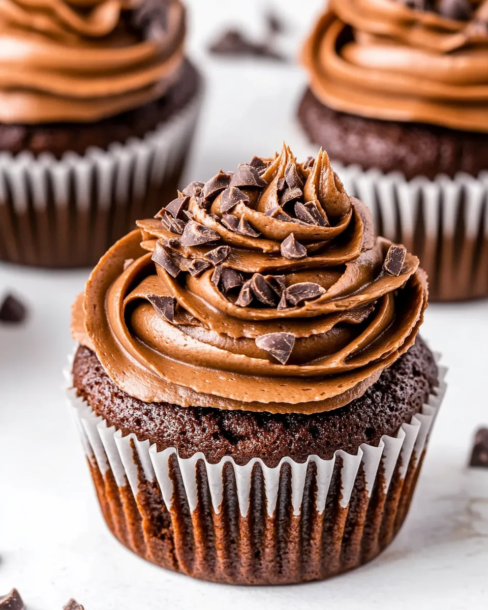 Delicious Small Batch Chocolate Cupcakes plate image