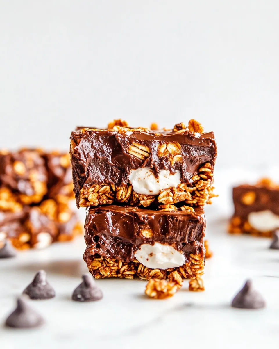 Easy Smores Cereal Bars recipe photo