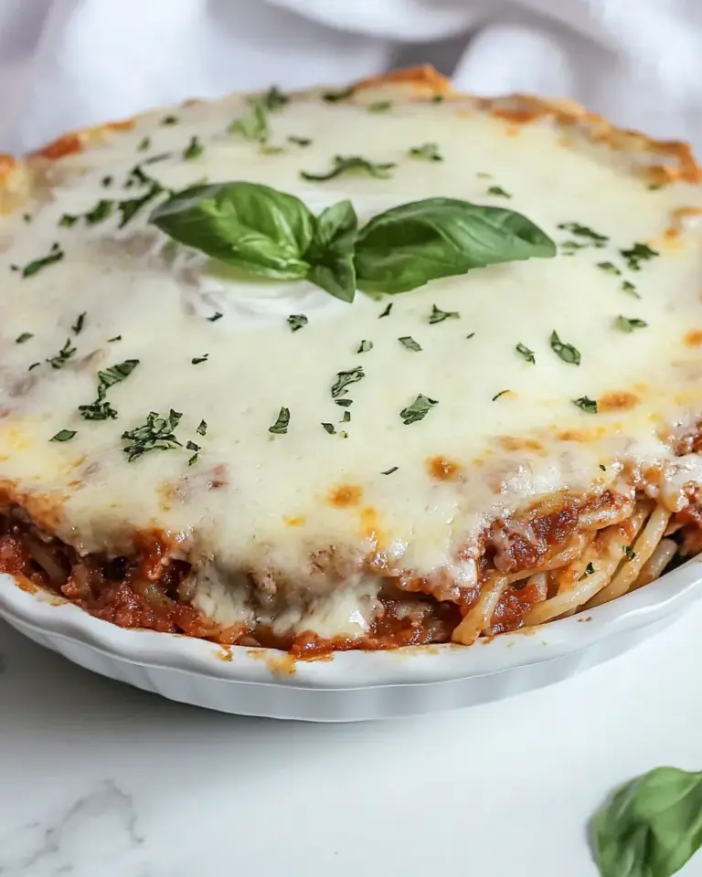 Homemade Spaghetti Pie with Sour Cream recipe photo