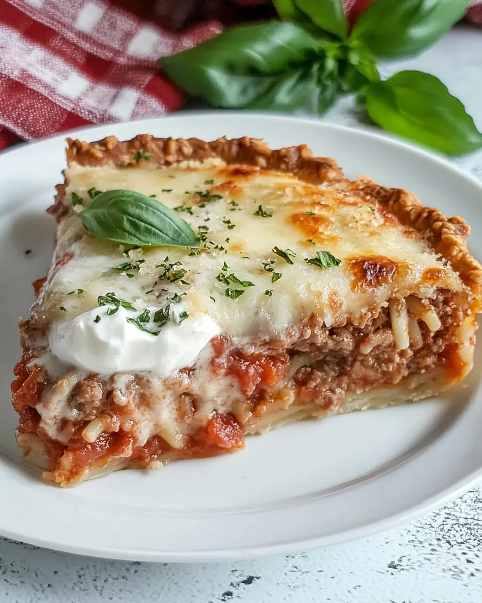 Classic Spaghetti Pie with Sour Cream dish photo