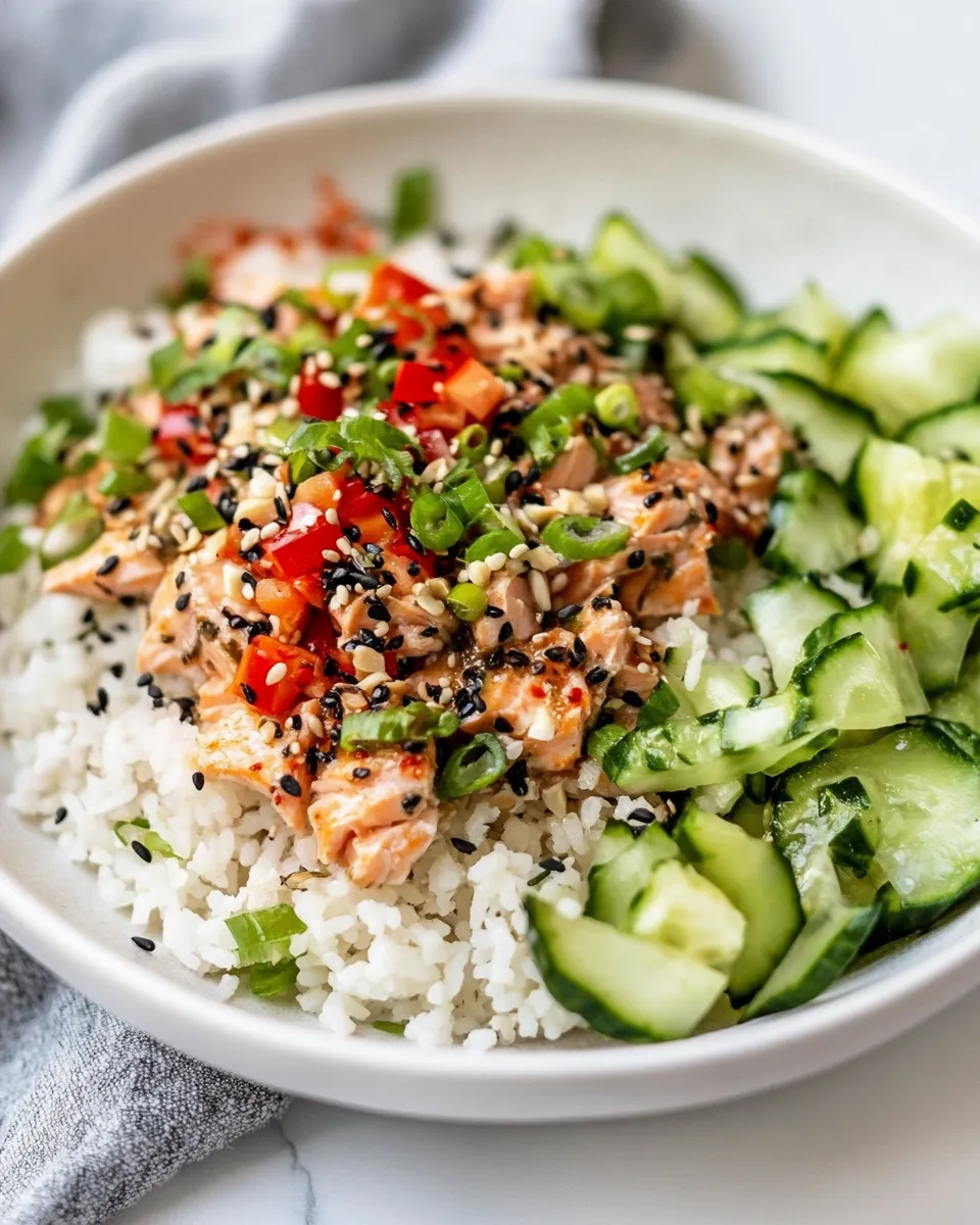 Classic Spicy Canned Salmon Rice Bowl image