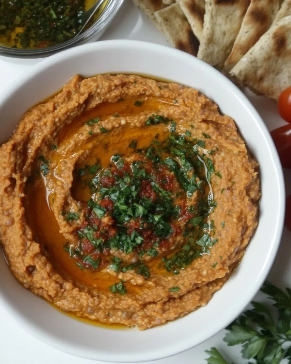 Easy Spicy Red Lentil Spread food shot