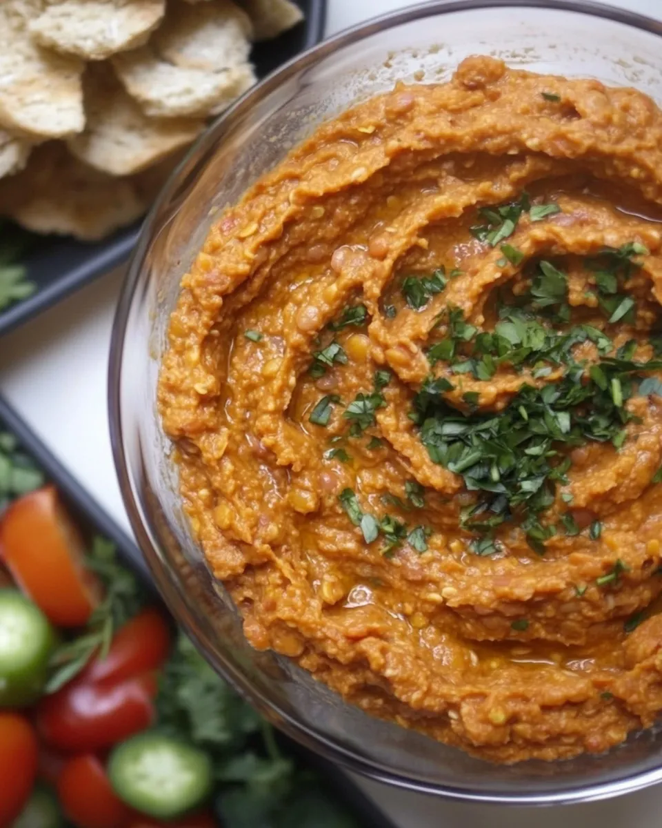 Delicious Spicy Red Lentil Spread plate image