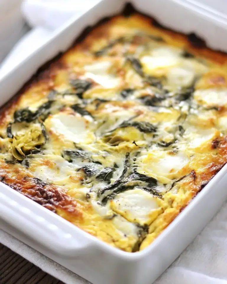 Delicious Spinach Artichoke Egg Casserole recipe photo