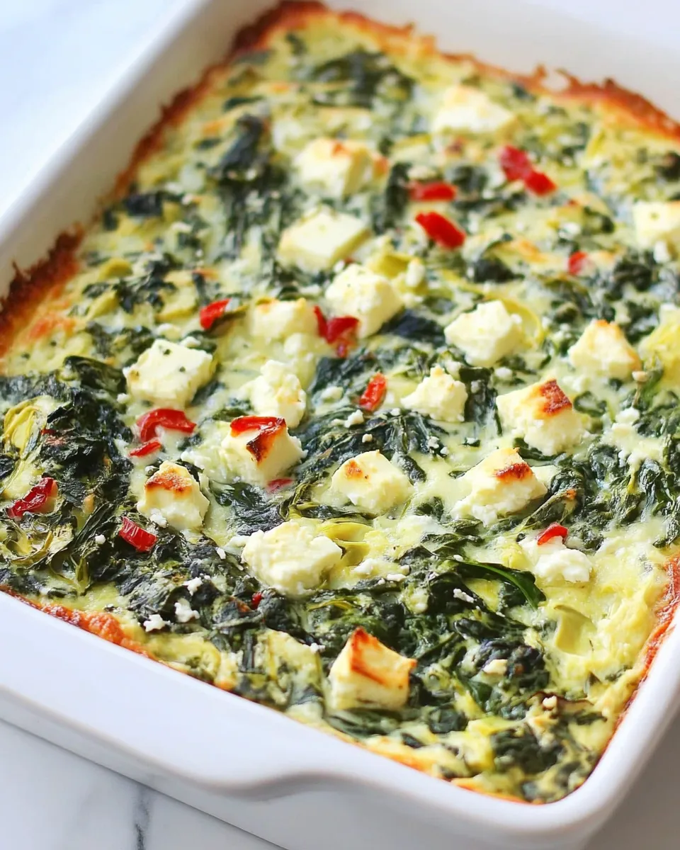 Homemade Spinach, Feta, and Artichoke Breakfast Bake photo