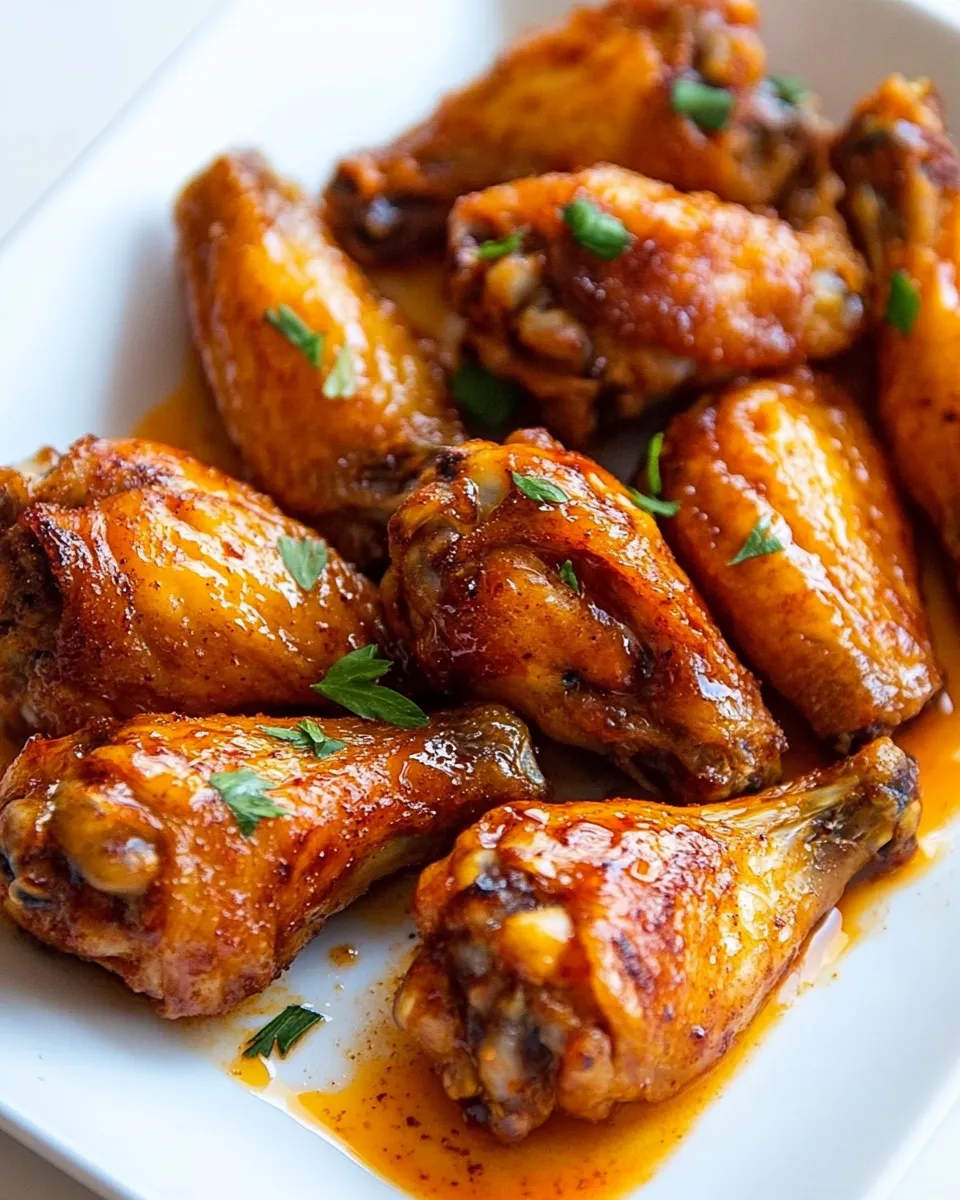 Classic Sriracha Brown Sugar Baked Wings dish photo