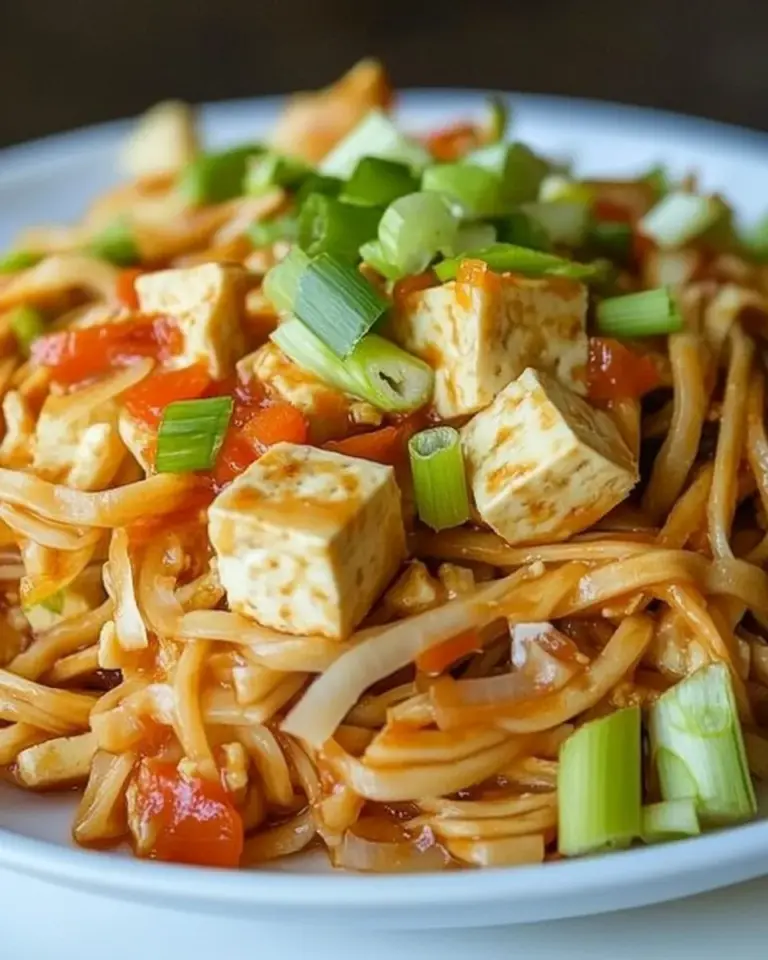 Homemade Sriracha Noodles with Tofu photo