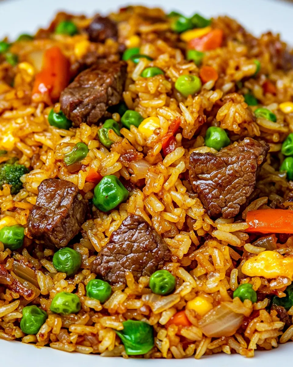 Easy Steak Fried Rice food shot