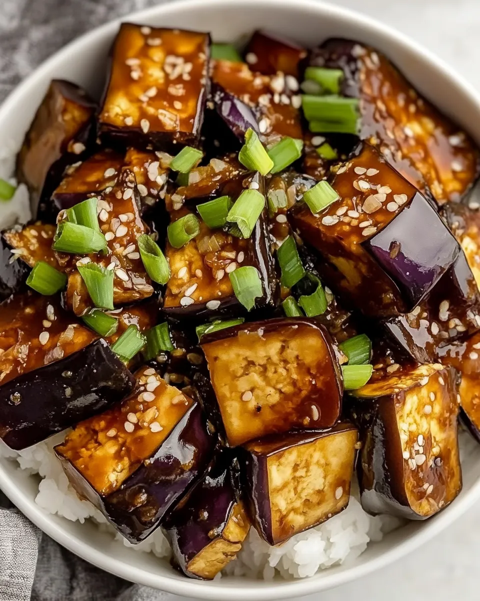 Classic Sticky Chinese Eggplant and Tofu dish photo