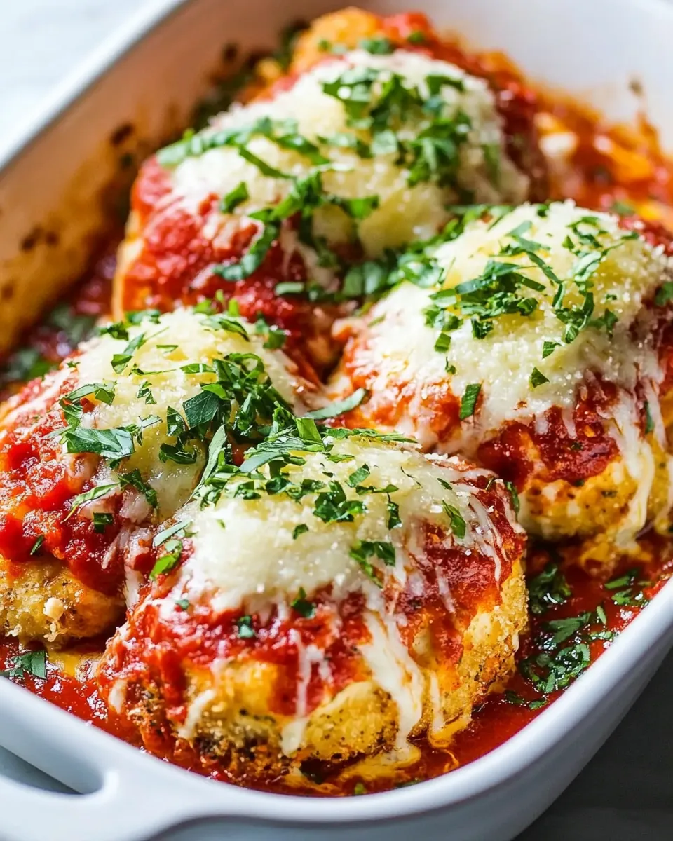 Easy Stuffed Chicken Parmesan Recipe (with GF Option) food shot