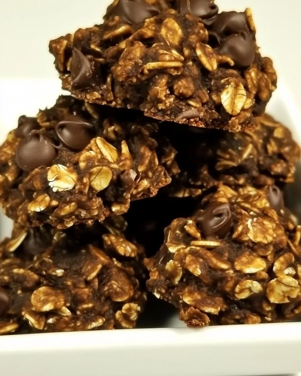 Homemade Sugar-Free Flourless Chocolate Oatmeal Cluster Cookies recipe photo