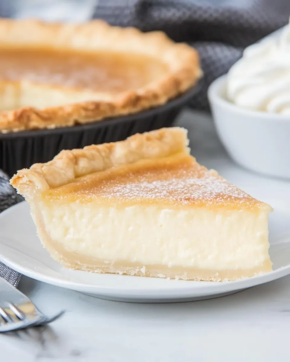 Homemade Sugar Cream Pie Recipe photo