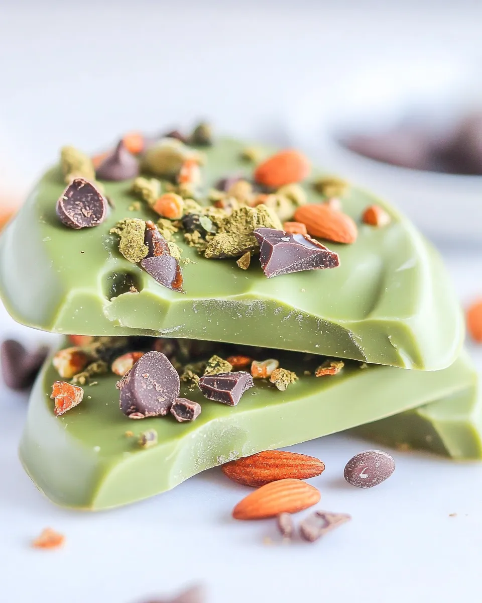 Homemade Superfood Matcha Green Tea Chocolate Bark photo