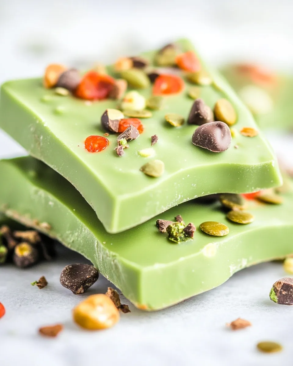 Delicious Superfood Matcha Green Tea Chocolate Bark recipe image