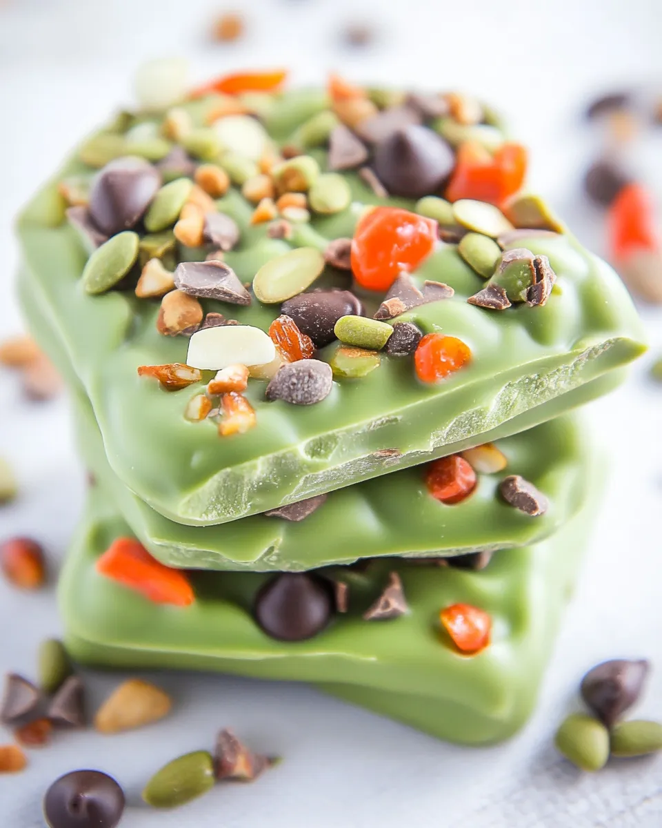Quick Superfood Matcha Green Tea Chocolate Bark food shot