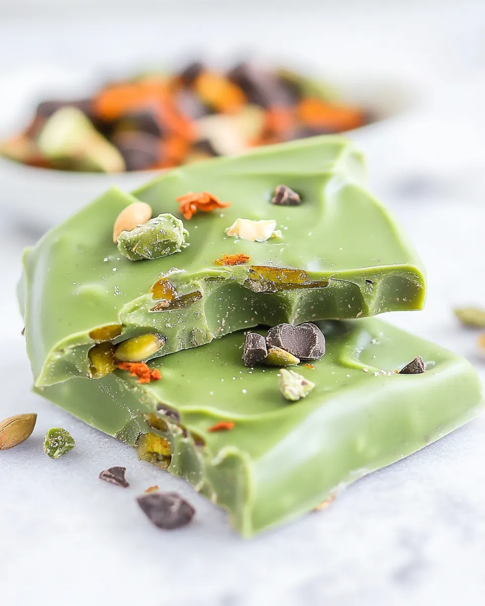 Healthy Superfood Matcha Green Tea Chocolate Bark dish photo