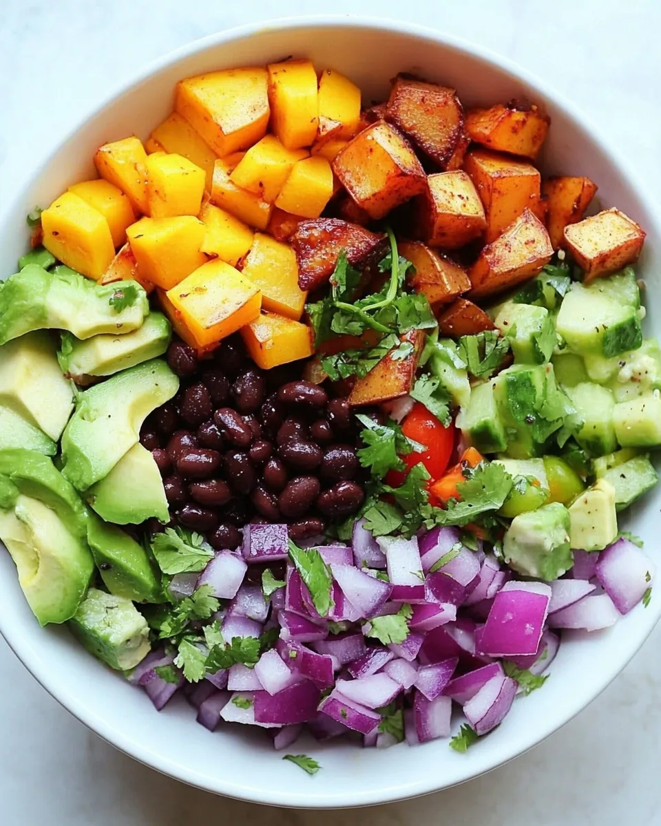 Classic Sweet Potato and Black Bean Mexican Salad dish photo
