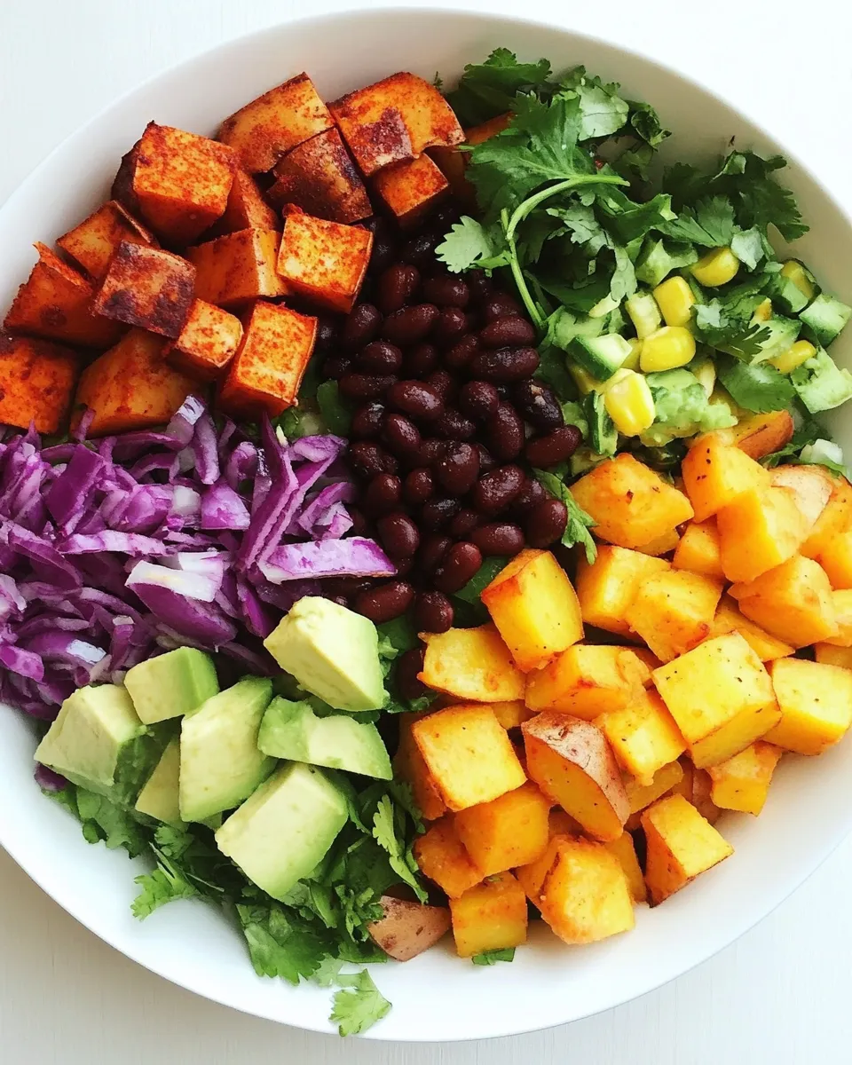 Easy Sweet Potato and Black Bean Mexican Salad food shot