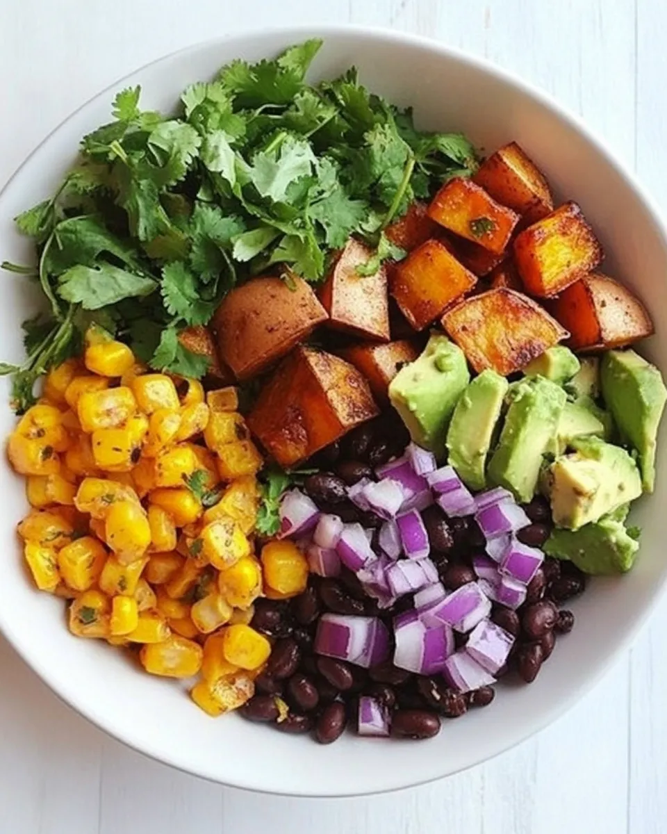 Delicious Sweet Potato and Black Bean Mexican Salad image
