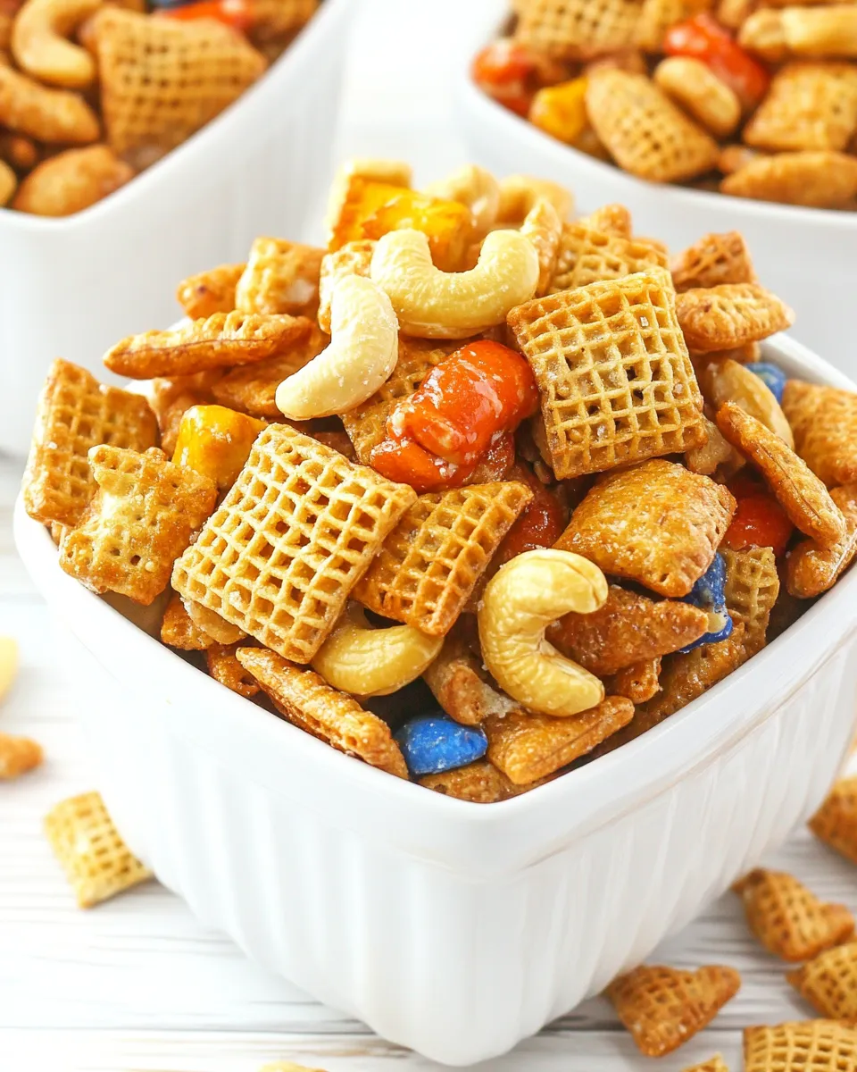 Delicious Sweet & Salty Cashew Chex Mix dish photo