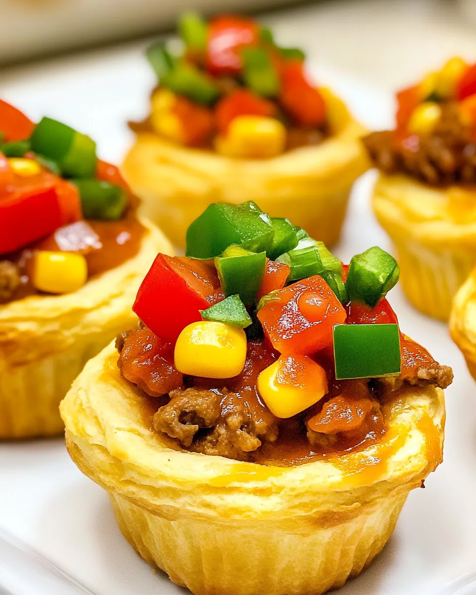 Delicious Taco Biscuit Cups plate image