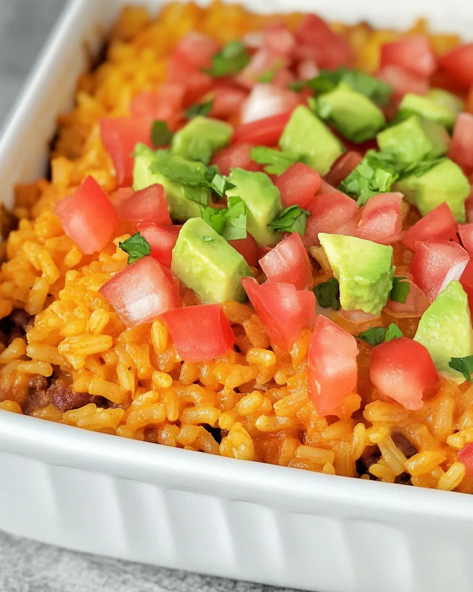 Delicious Taco Rice Bake food shot
