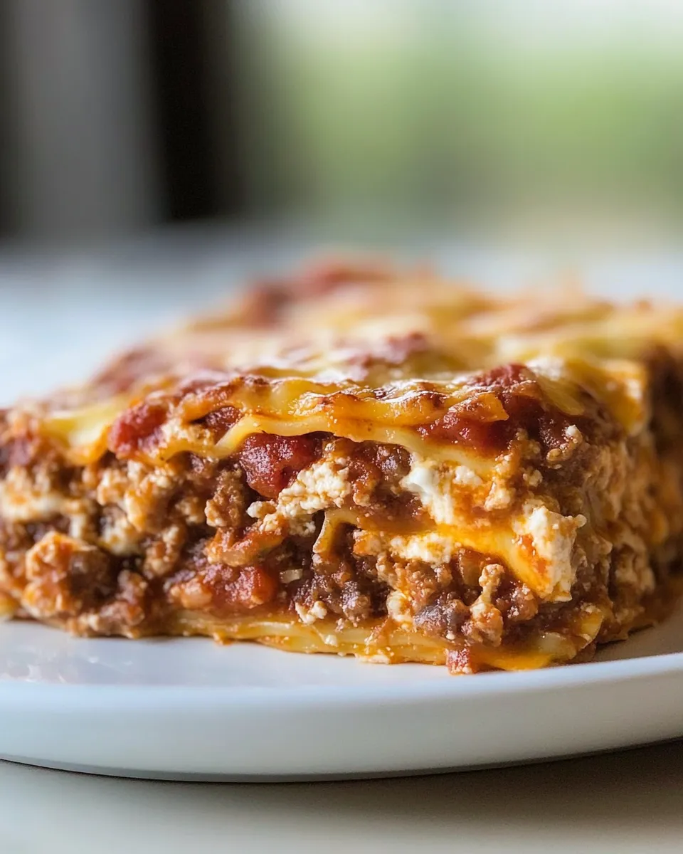 Easy Texas Style Lasagna food shot