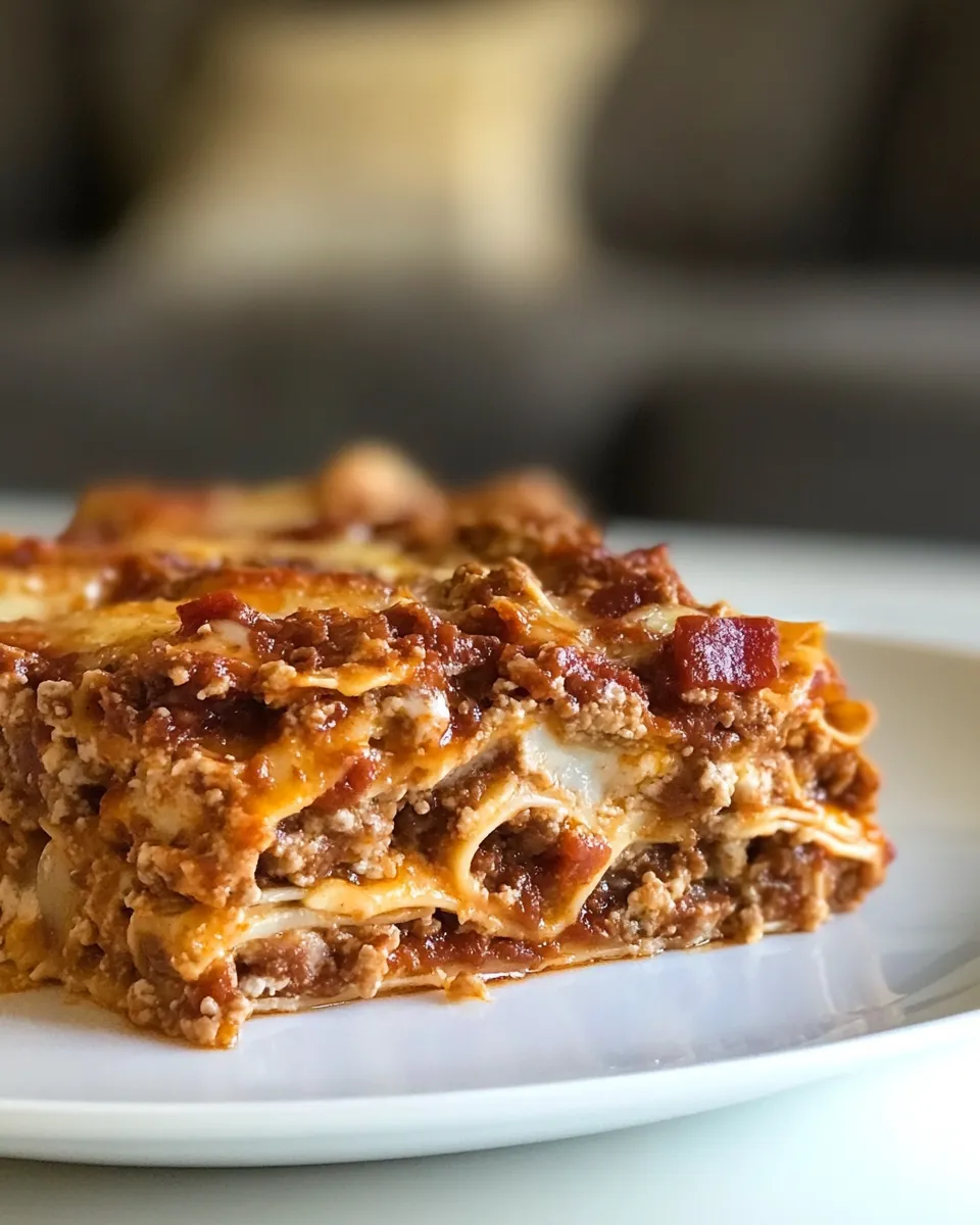 Delicious Texas Style Lasagna plate image