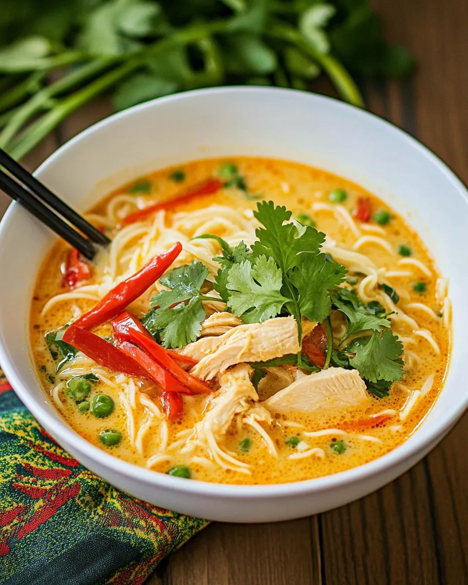Homemade Thai Chicken Ramen photo