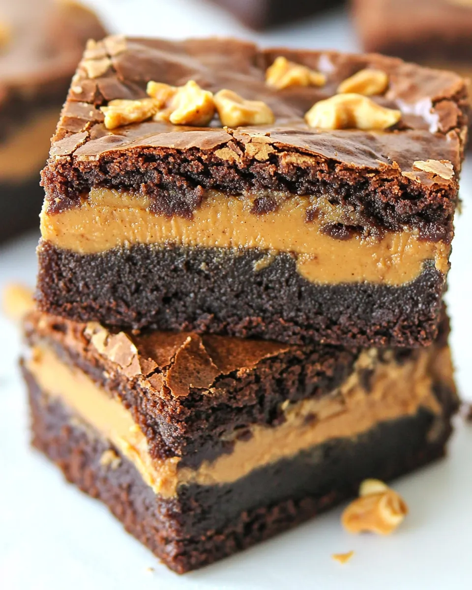 Classic The BEST Peanut Butter Brownies image