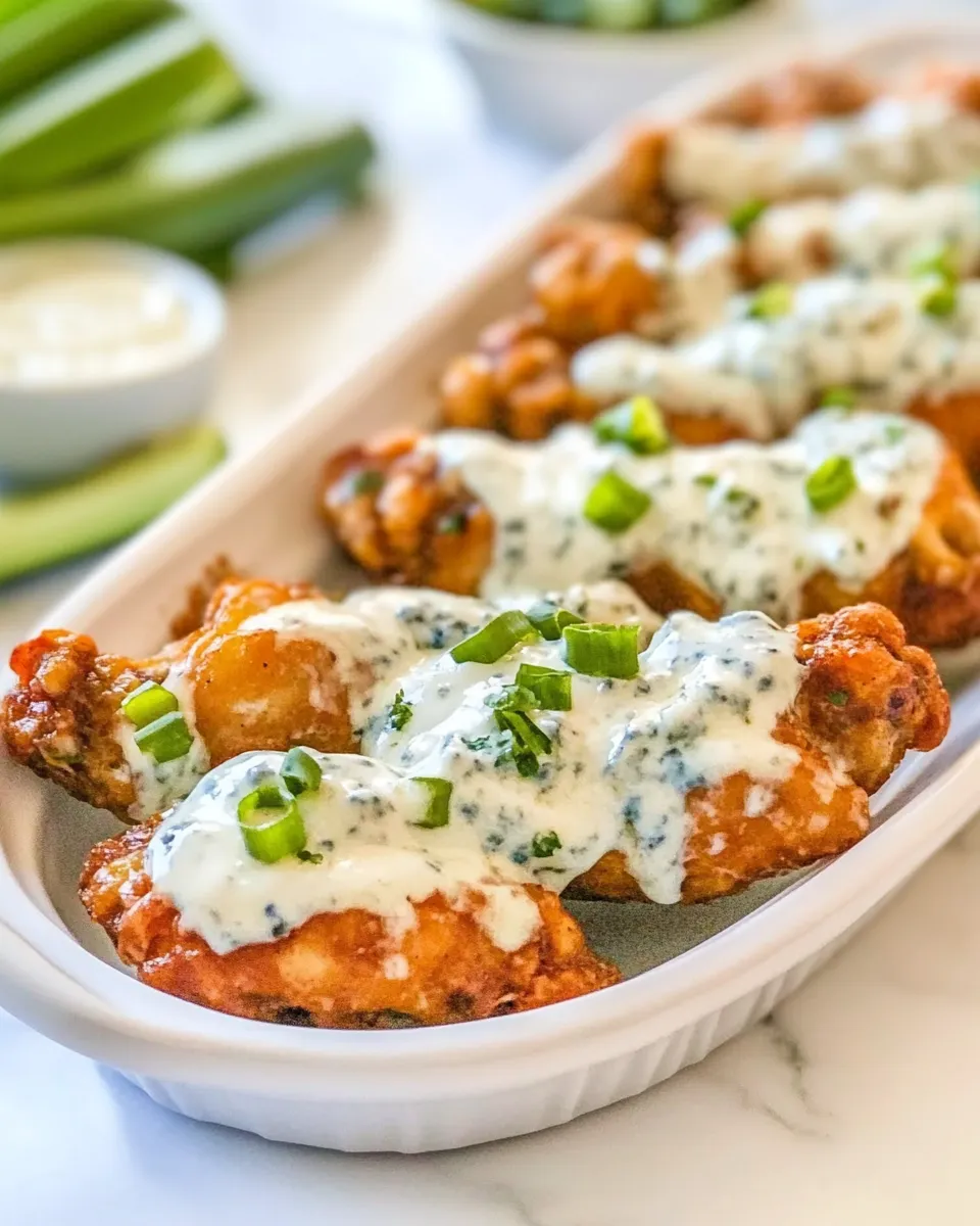 Easy The Ultimate Blue Cheese Buffalo Wings food shot