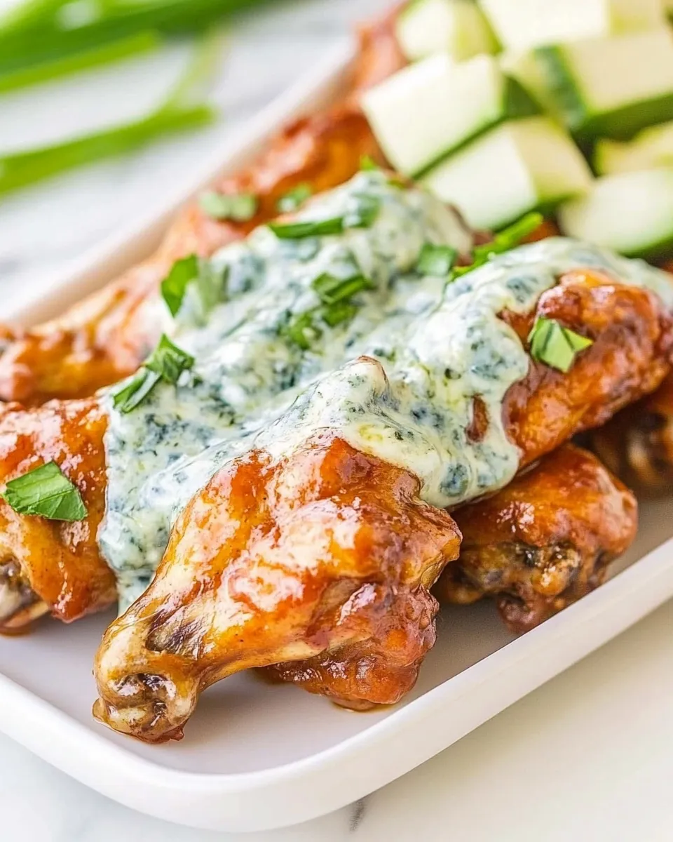 Delicious The Ultimate Blue Cheese Buffalo Wings plate image