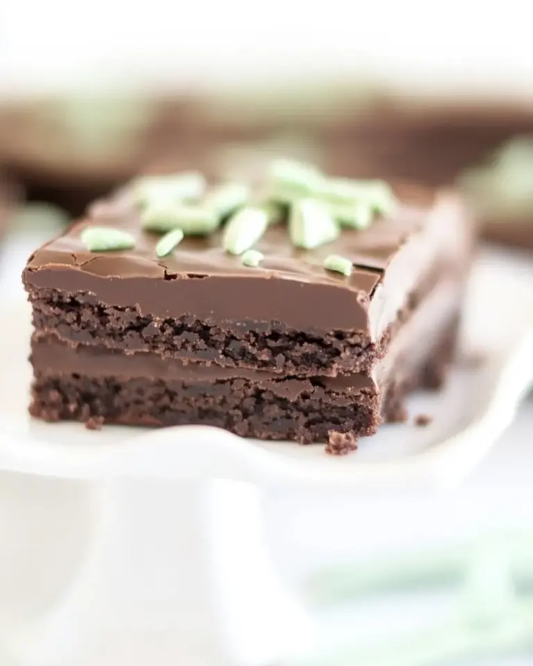 Homemade Thin Mint Truffle Brownies photo