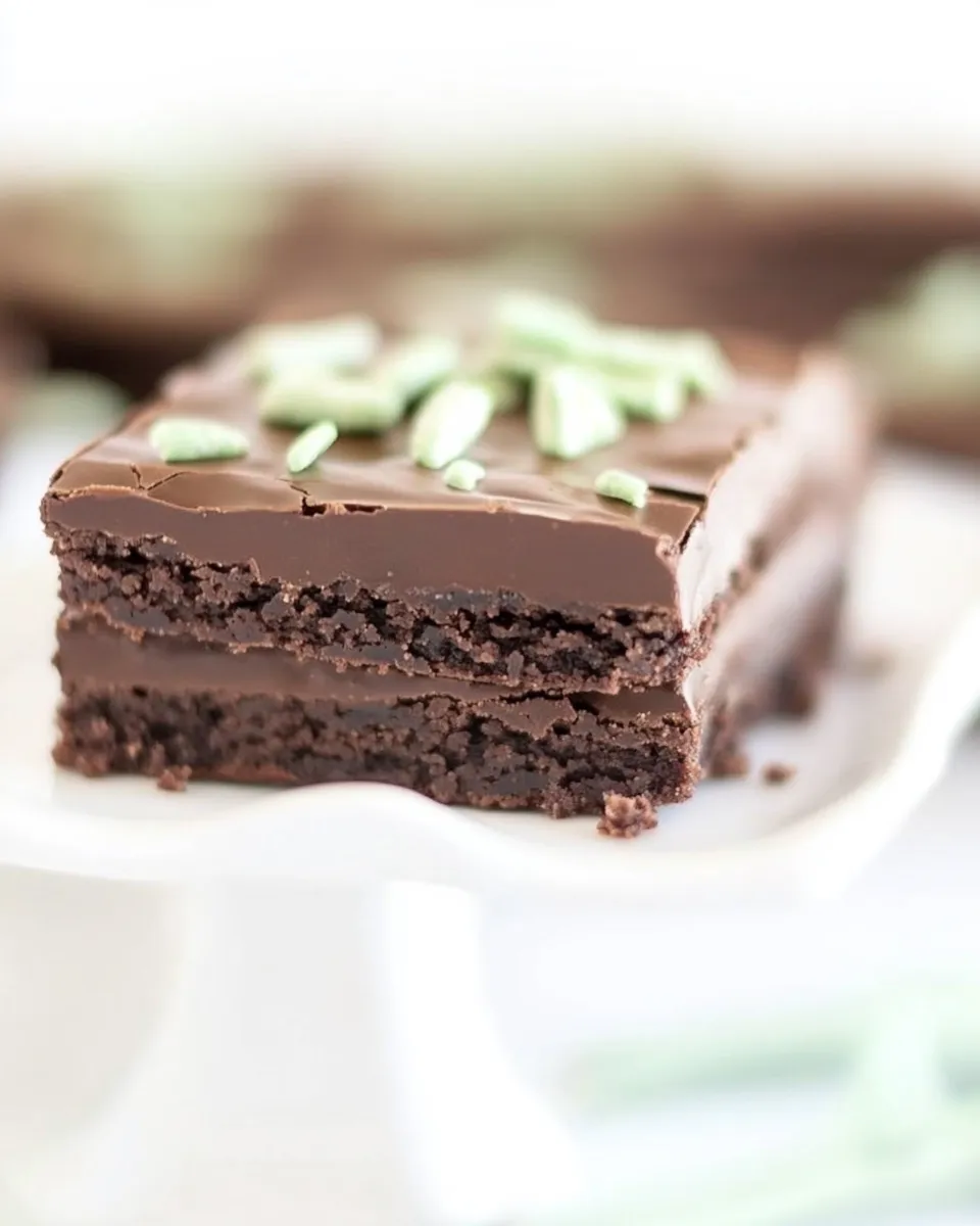 Homemade Thin Mint Truffle Brownies photo