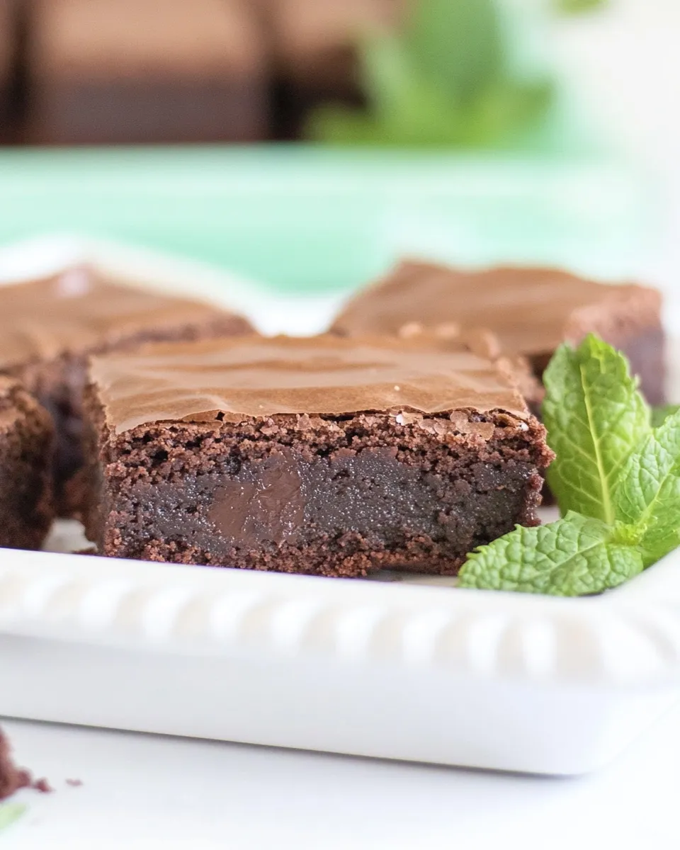 Easy Thin Mint Truffle Brownies recipe photo