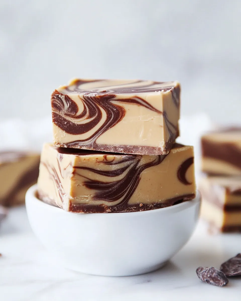 Delicious Tiger Butter Fudge plate image