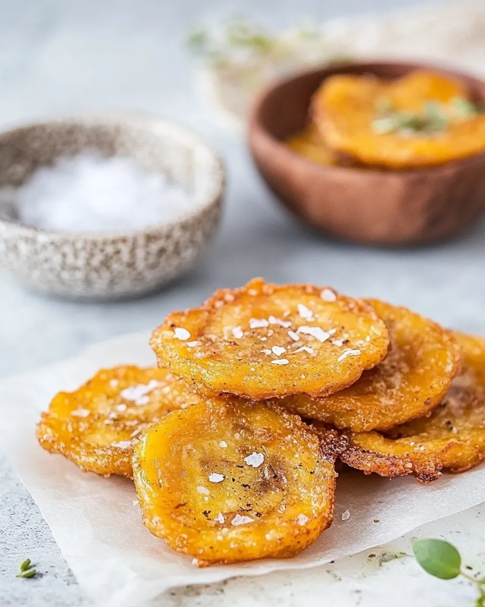 Homemade Tostones (Crispy Twice-Fried Plantains) recipe photo