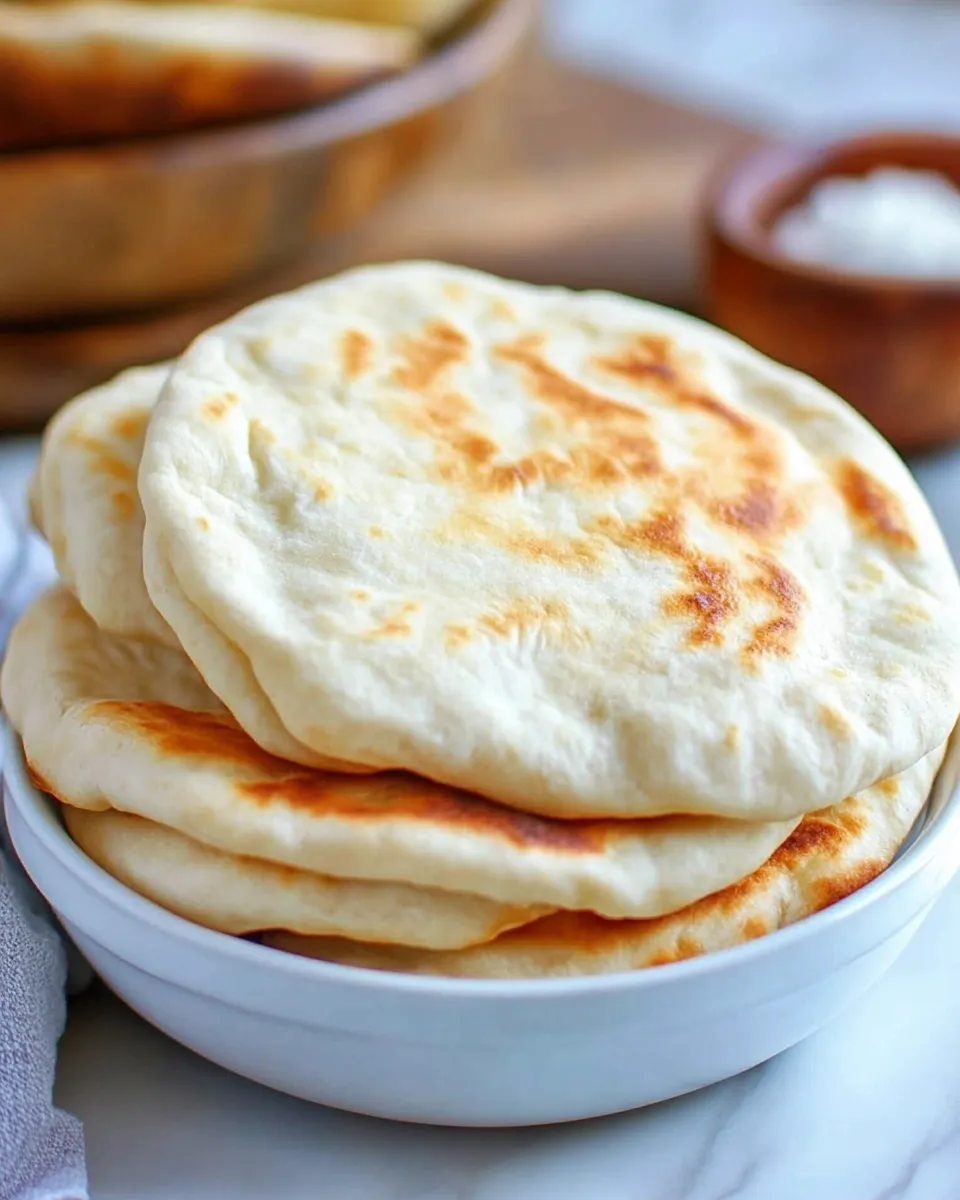 Homemade Traditional Greek Pita Bread. recipe photo