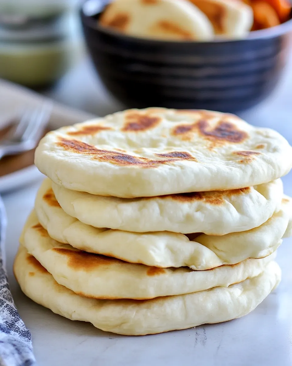 Classic Traditional Greek Pita Bread. dish photo