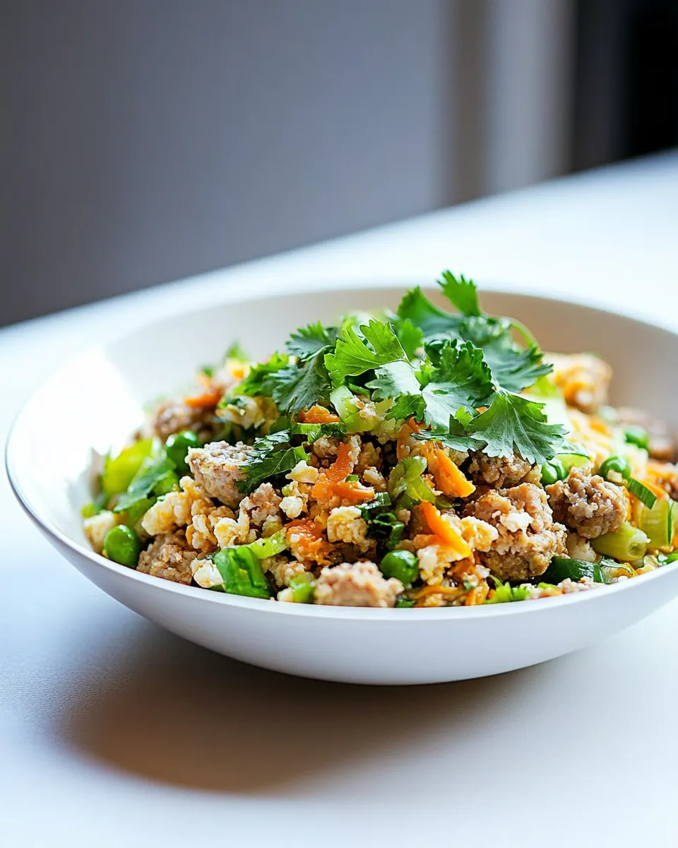 Easy Turkey Sausage Egg Roll Bowl recipe image