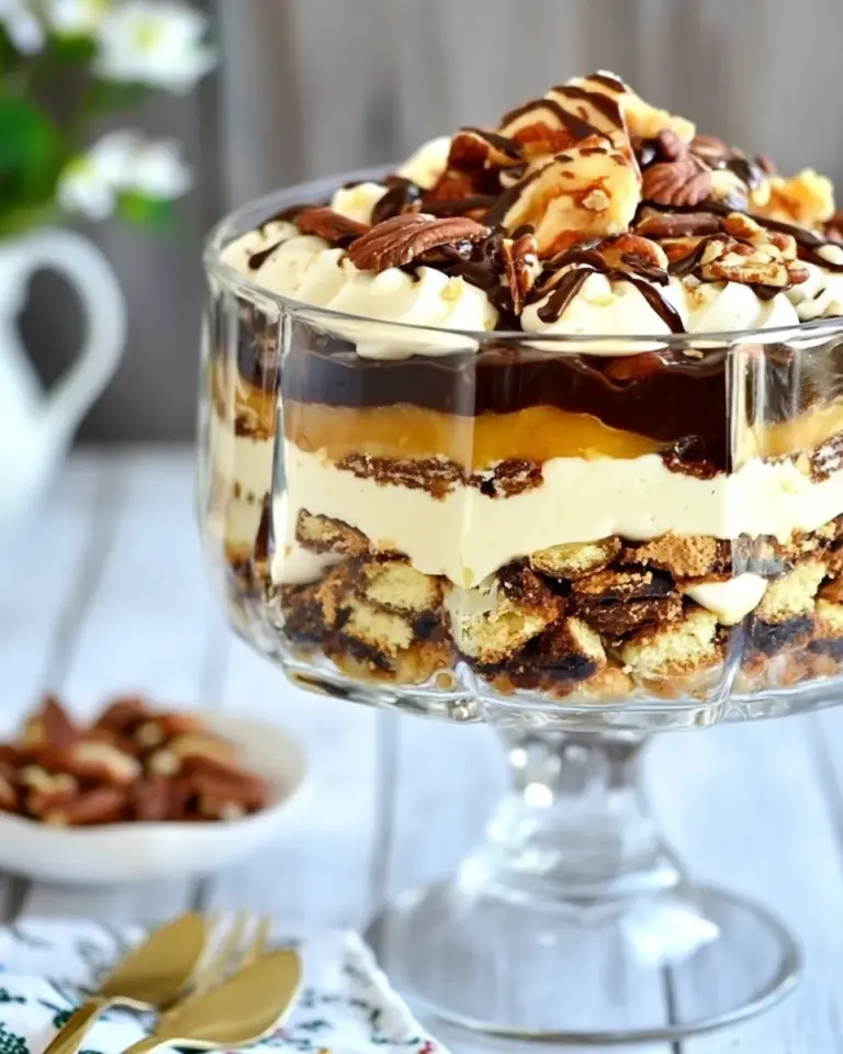 Homemade Turtle Cheesecake Trifle photo