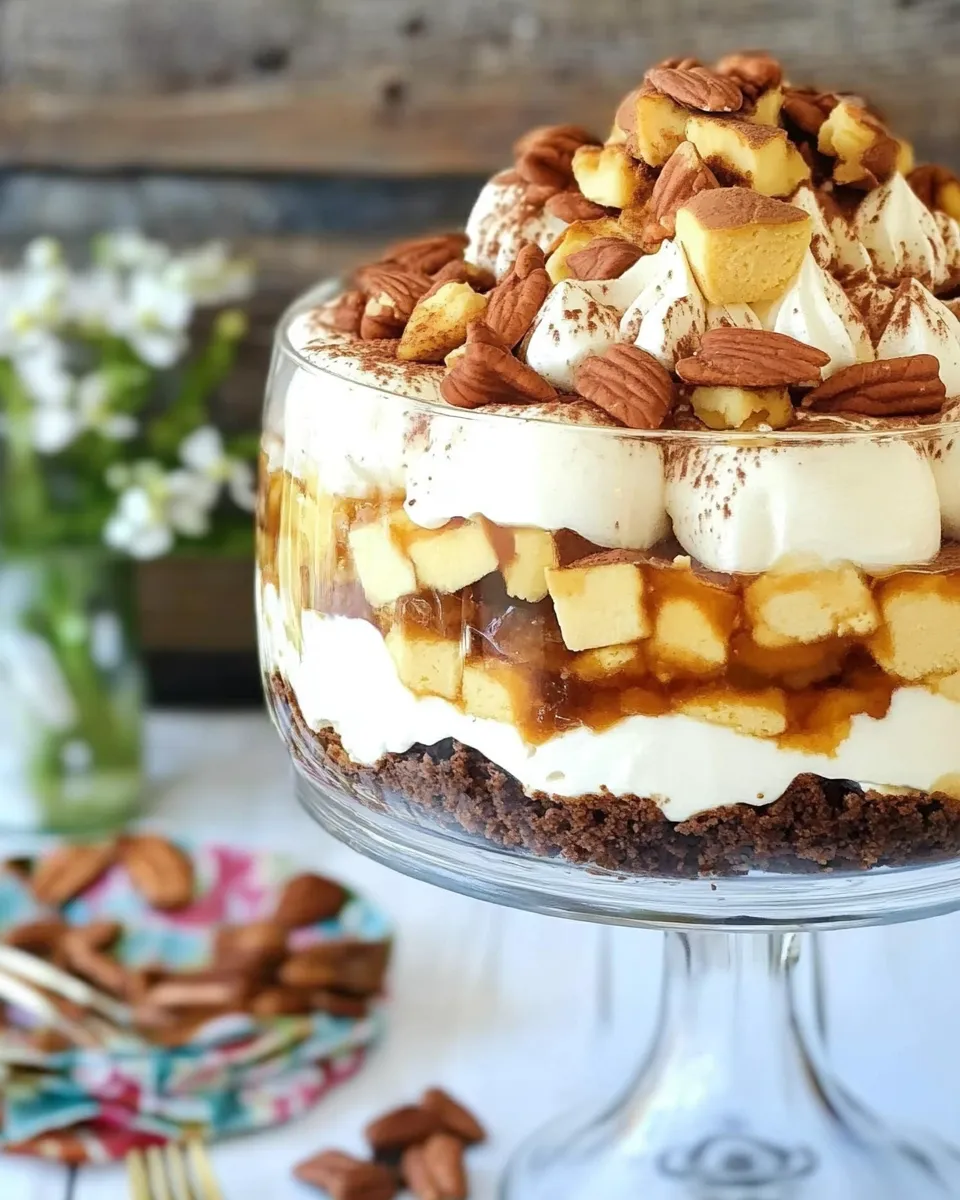Easy Turtle Cheesecake Trifle recipe image