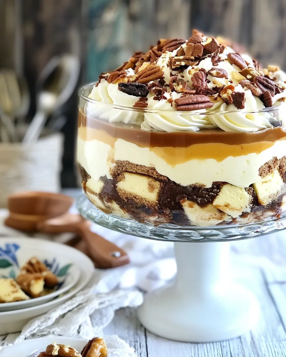 Delicious Turtle Cheesecake Trifle dish photo