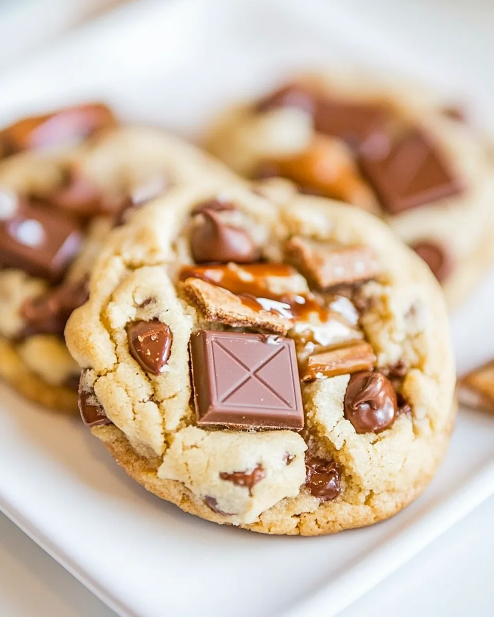 Easy Twix Bar Chocolate Chip Cookies recipe photo
