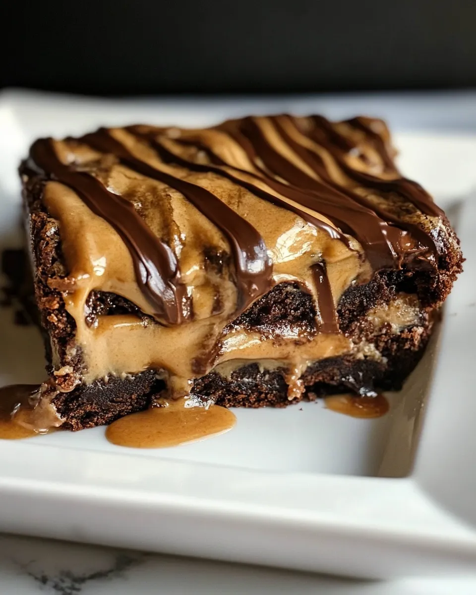 Easy Twix Brownies food shot
