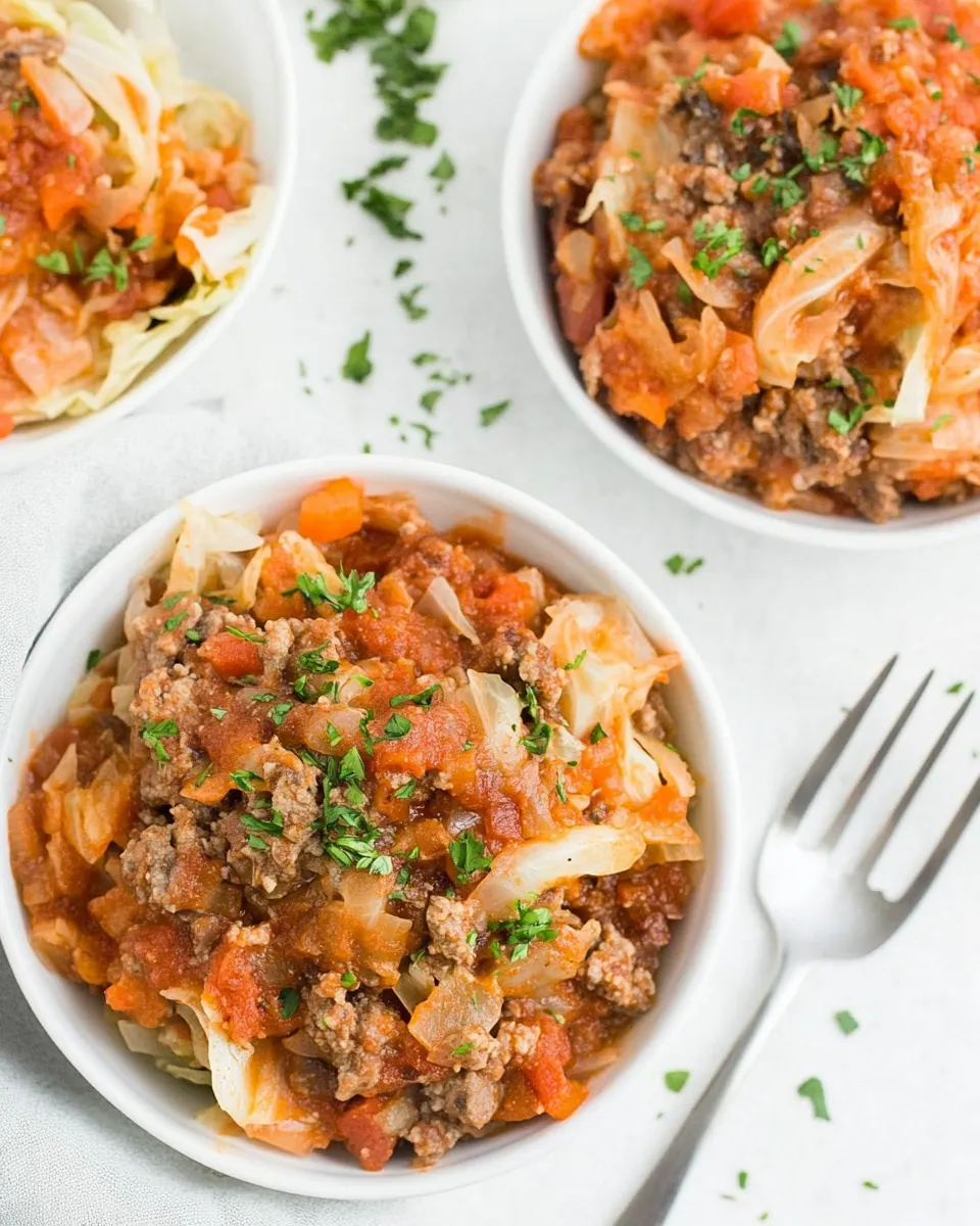 Easy Unstuffed Cabbage Bowls (Keto, Paleo, Whole30) dish photo